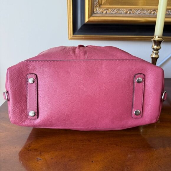 Coach F 15445 Ashley Leather Satchel Shoulder bag Handbag Pink Convertible Strap - Picture 7 of 14